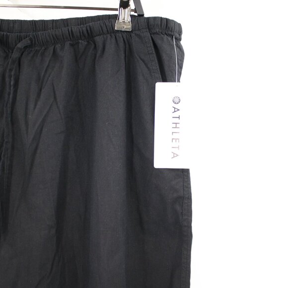 NWT Athleta Pants Women XLT Paradise Linen Blend Wide Leg Utility High Rise Tall - Picture 2 of 12